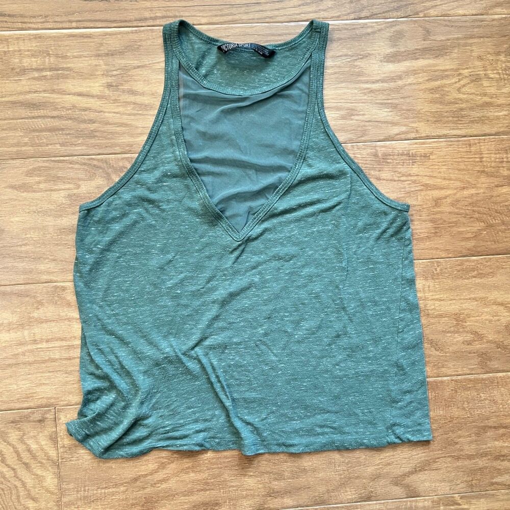 Victoria Sport Victoria's Secret Tank Top Size S Green Mesh